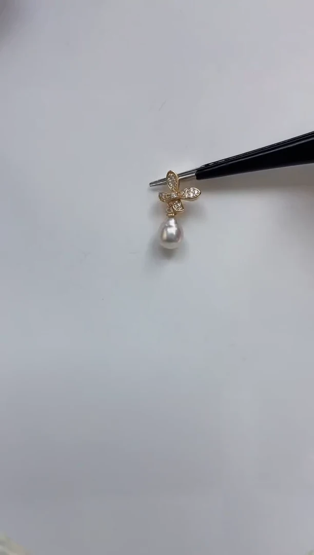 海水珍珠银S925镶嵌颈饰