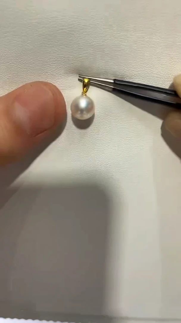 海水珍珠银S925镶嵌吊坠(赠链)海水珍珠