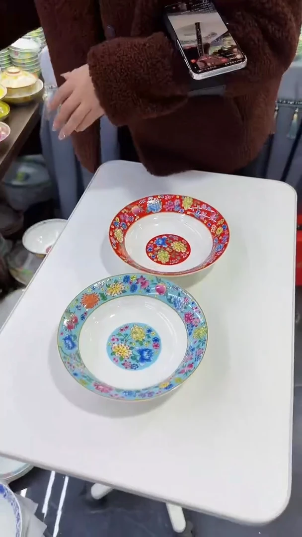 【闪购商品】瓷片 7.5英寸深盘6个景德镇陶瓷