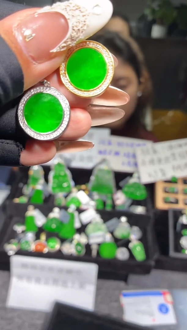 银S925镶嵌定制翡翠33定制翡翠-多样性发货（发其一）