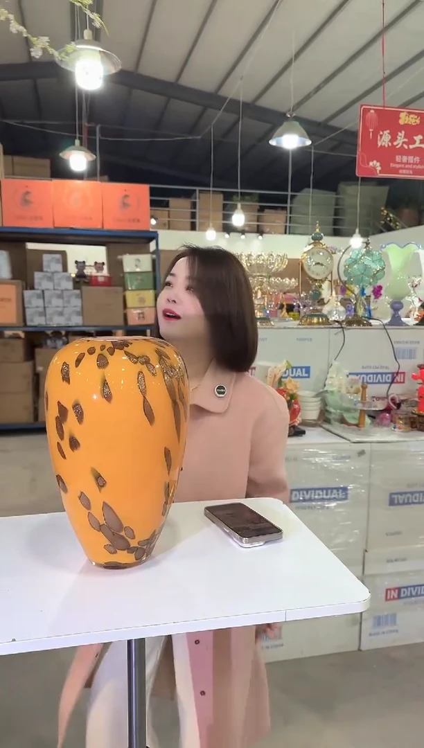 琉璃优奇花瓶摆件I-早2