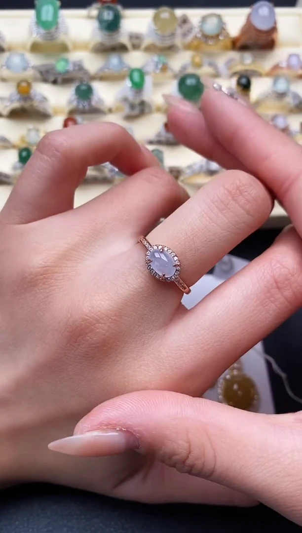 【闪购商品】翡翠戒指银S925镶嵌2222222+1