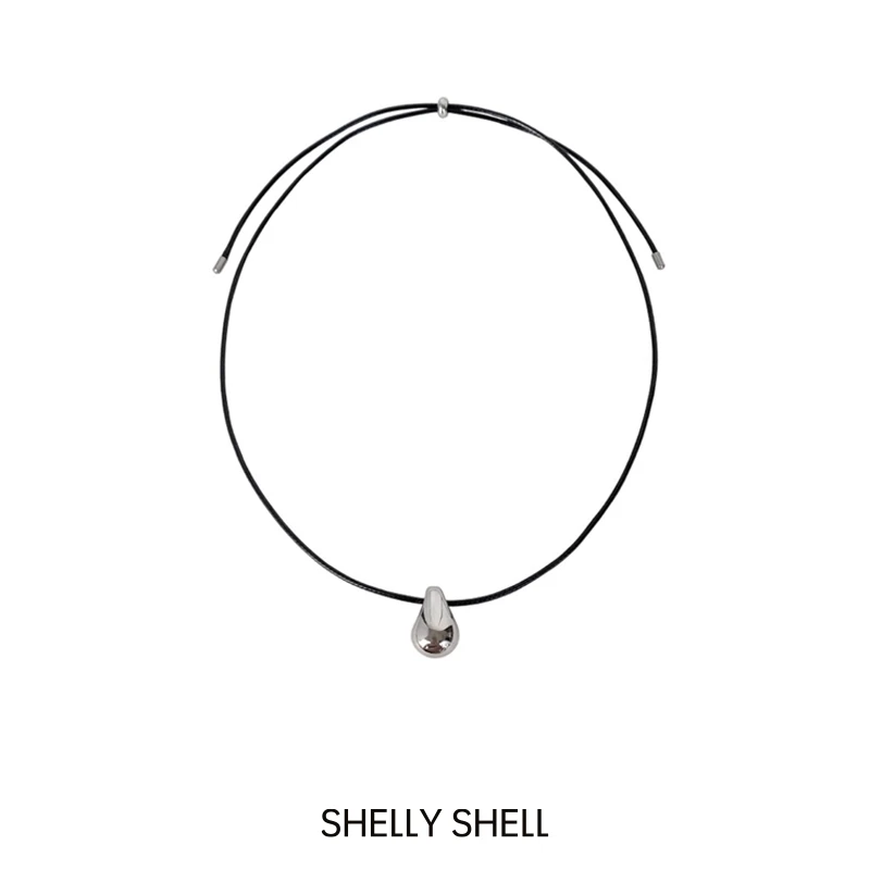 Shelly Shell 铜合金项链 水滴暗夜项链 轻奢百搭时尚简约