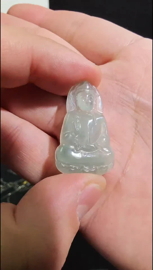 吊坠(不含链)未镶嵌翡翠观音翡翠吊坠