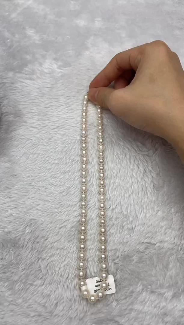 项链银S925镶嵌海水珍珠AK7-7.5mm