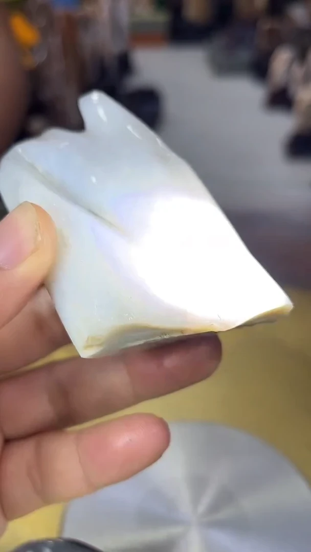 未镶嵌珠宝奇石硅化玉缅甸天然树化玉手把件