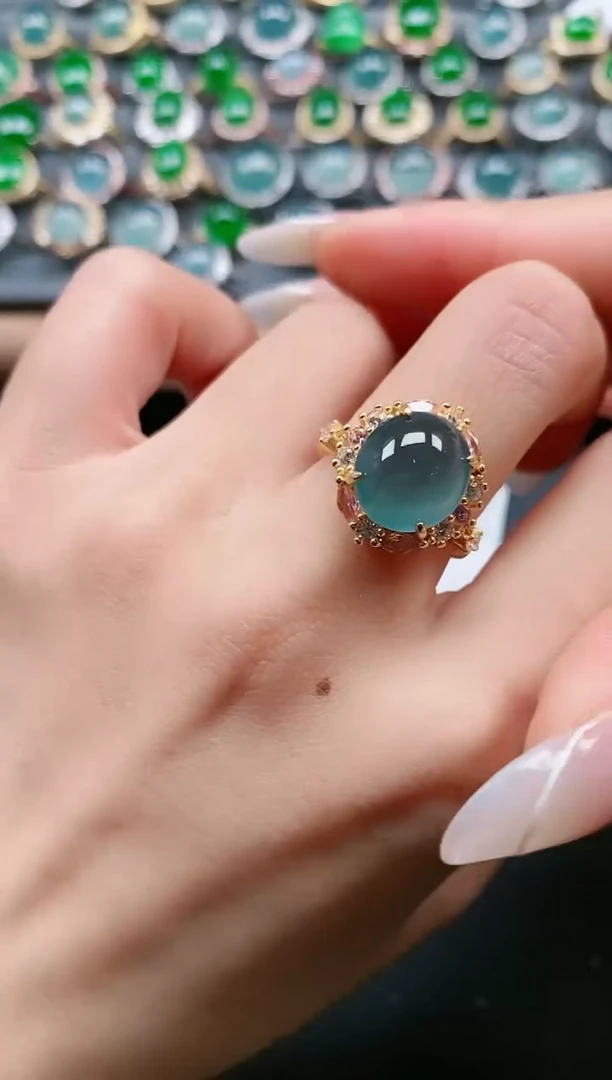 【闪购商品】翡翠戒指银S925镶嵌11111111111