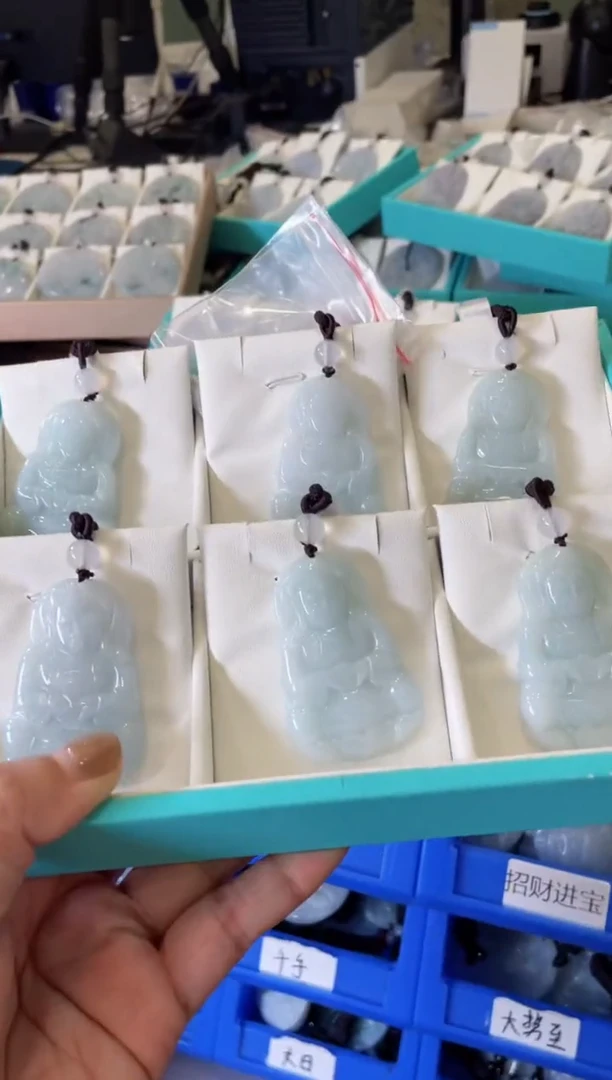【闪购商品】翡翠颈饰未镶嵌缅甸A货翡翠多样性发一正装观音114