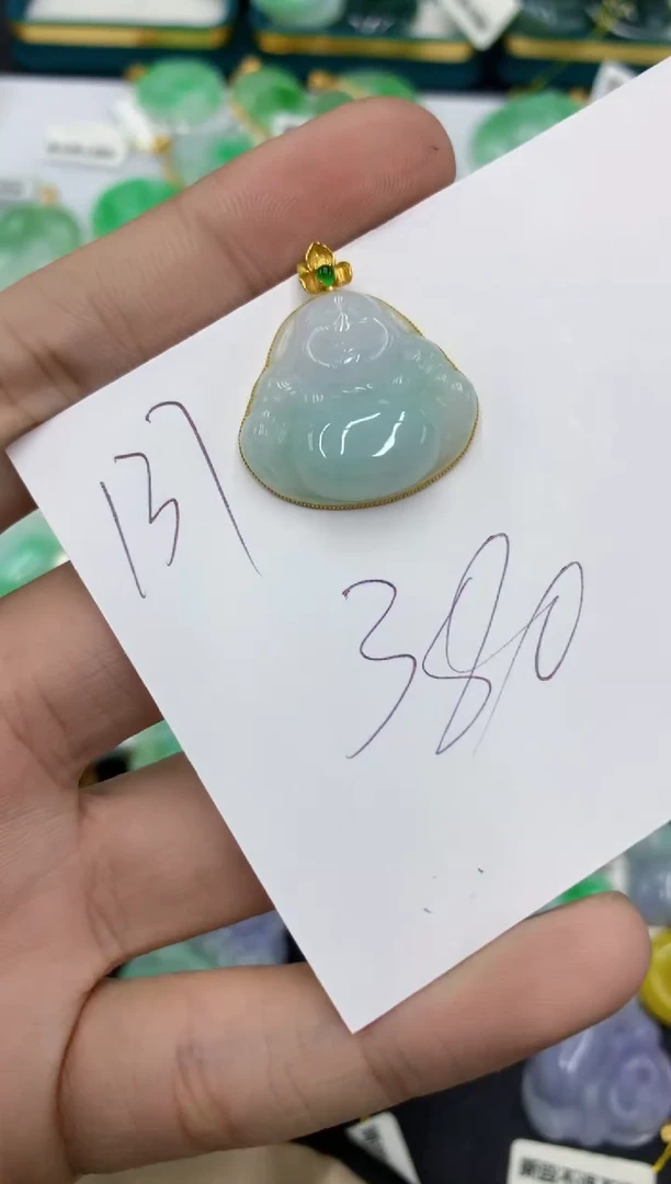 【闪购商品】翡翠颈饰18K金镶嵌号链接111111