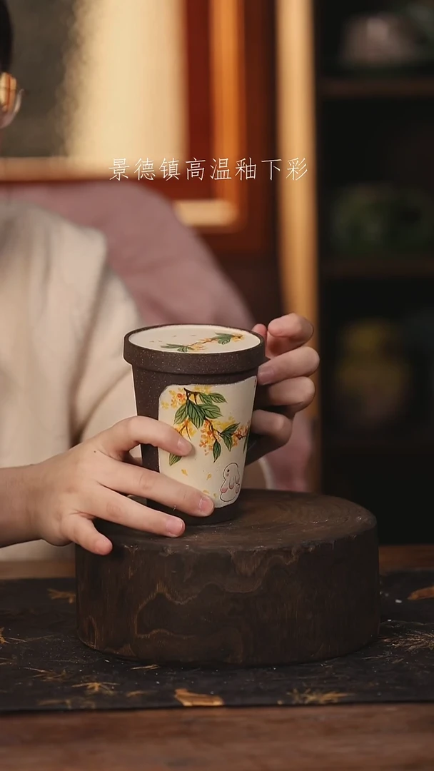 陶瓷景德镇高温釉下手绘陶瓷@L502@