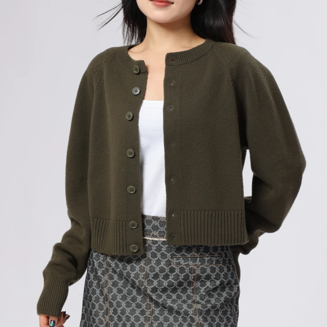 AMASS/阿玛施上衣条纹圆领时尚常规款针织毛春季翻领复古548033