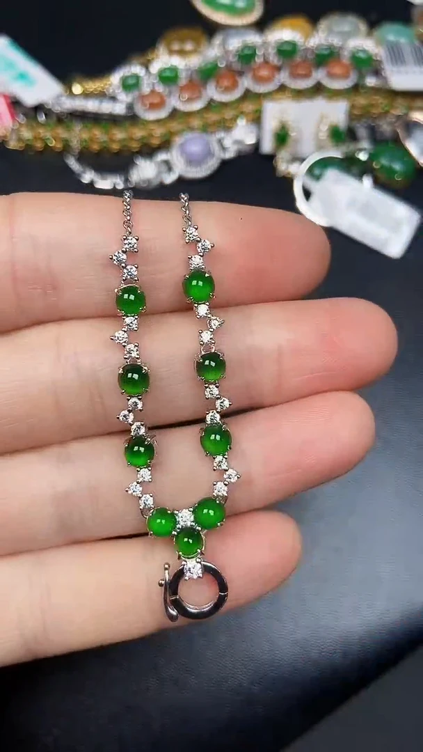 银S925镶嵌戒指翡翠2210