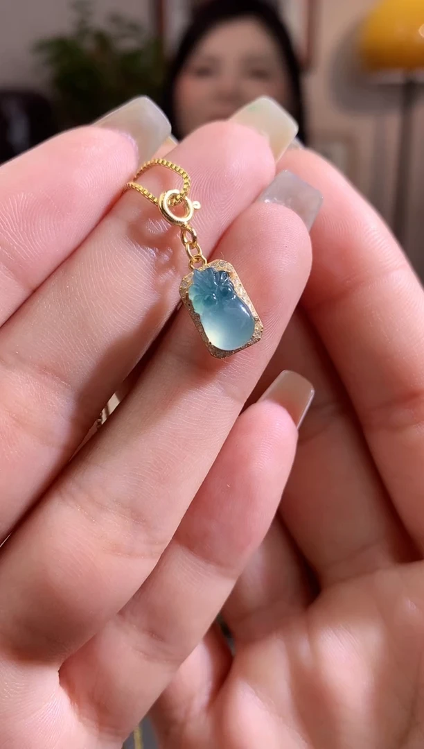 翡翠银S925镶嵌吊坠(不含链)吊坠