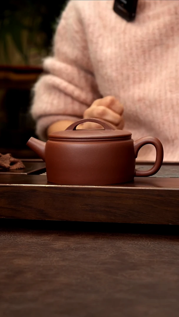 茶壶紫砂紫泥大汉瓦300cc左右