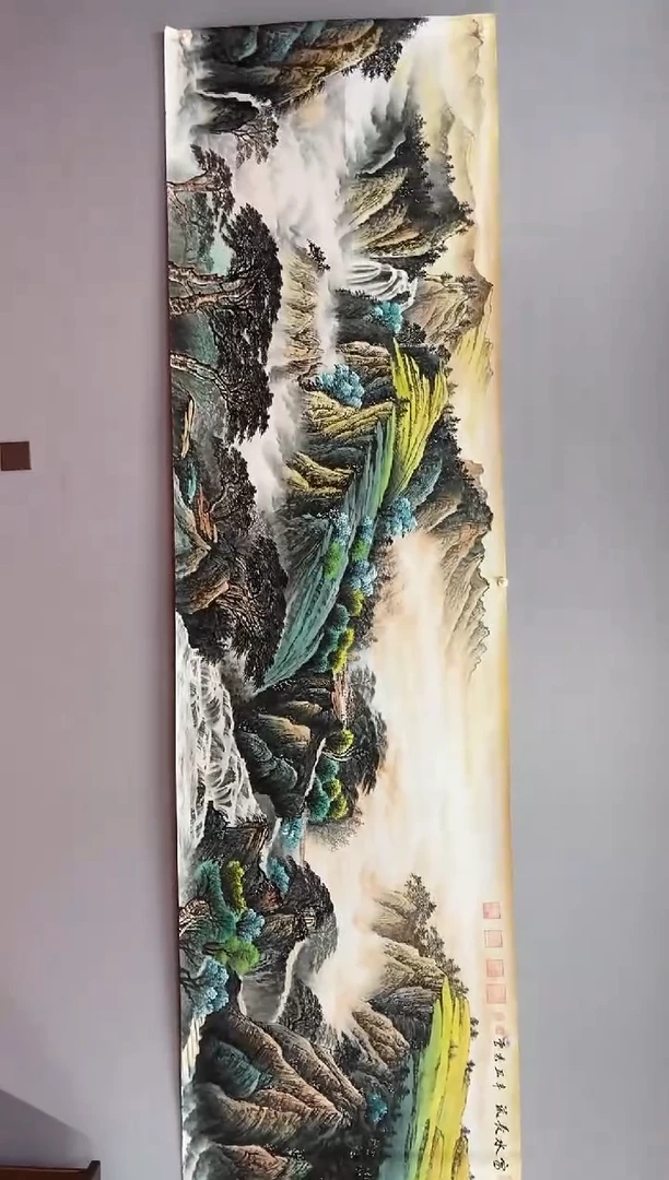 国画郑秀云  富水长流12  小丈二 手绘 宣纸