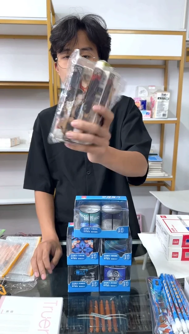 得力SA622间谍过家家速干按动学生盲盒中性笔 10支