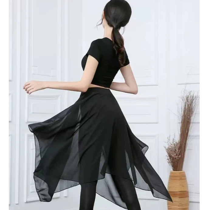 春夏秋现代舞练功服舞蹈裙