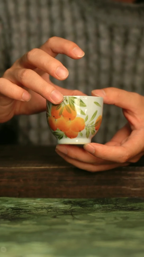 陶瓷青诗集手工手绘瓷器