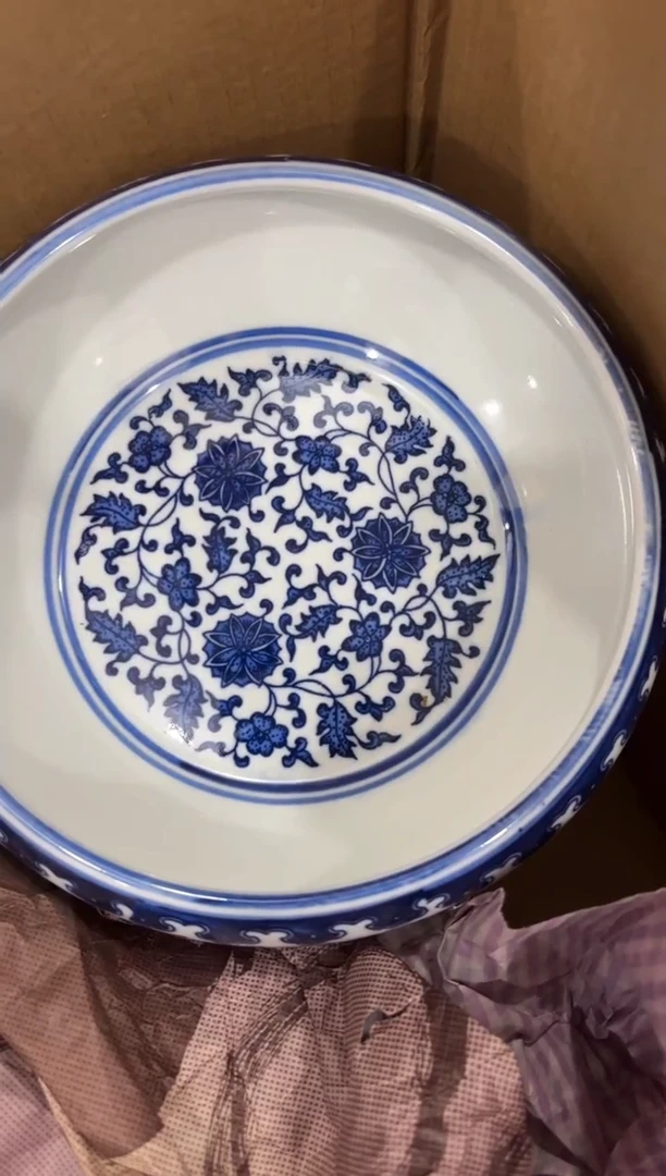 1270004462青花笔洗老库存（微瑕）