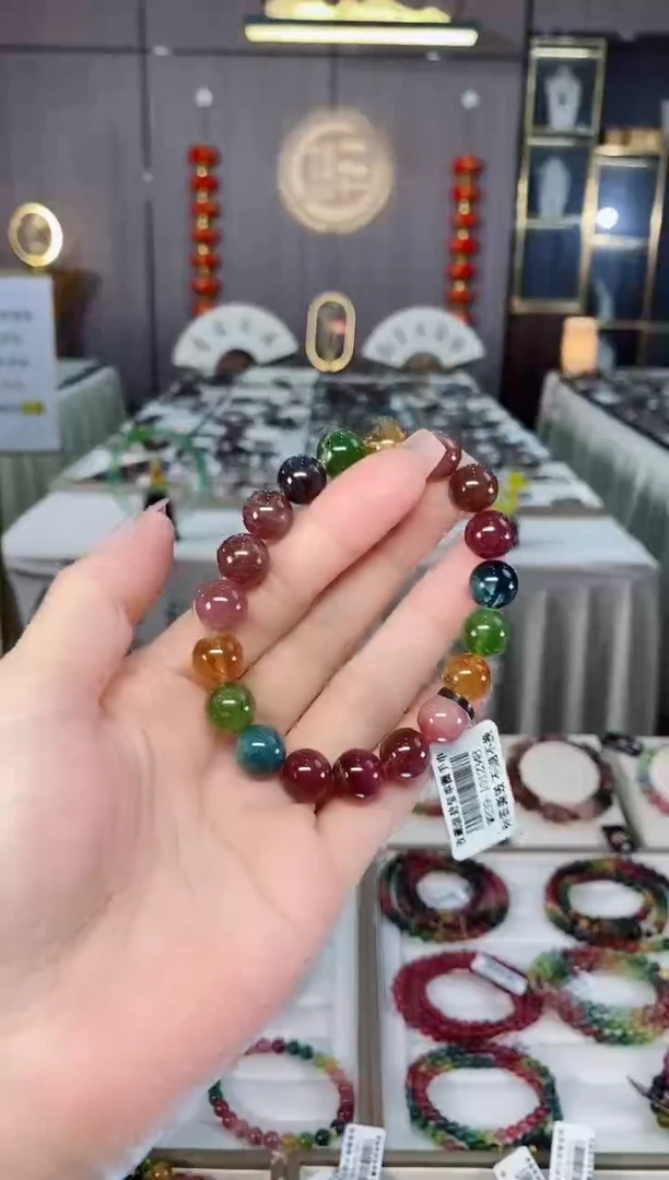 未镶嵌老矿碧玺单圈手串10mm+碧玺hon多样性发货一条