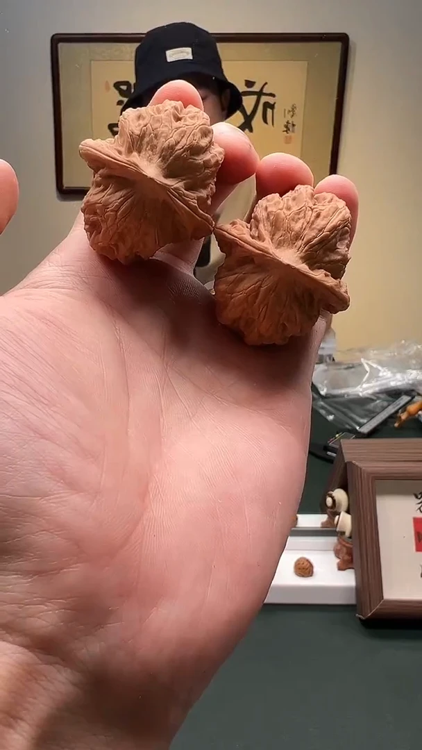 把件文玩核桃39mm+ 野狼一对  40号