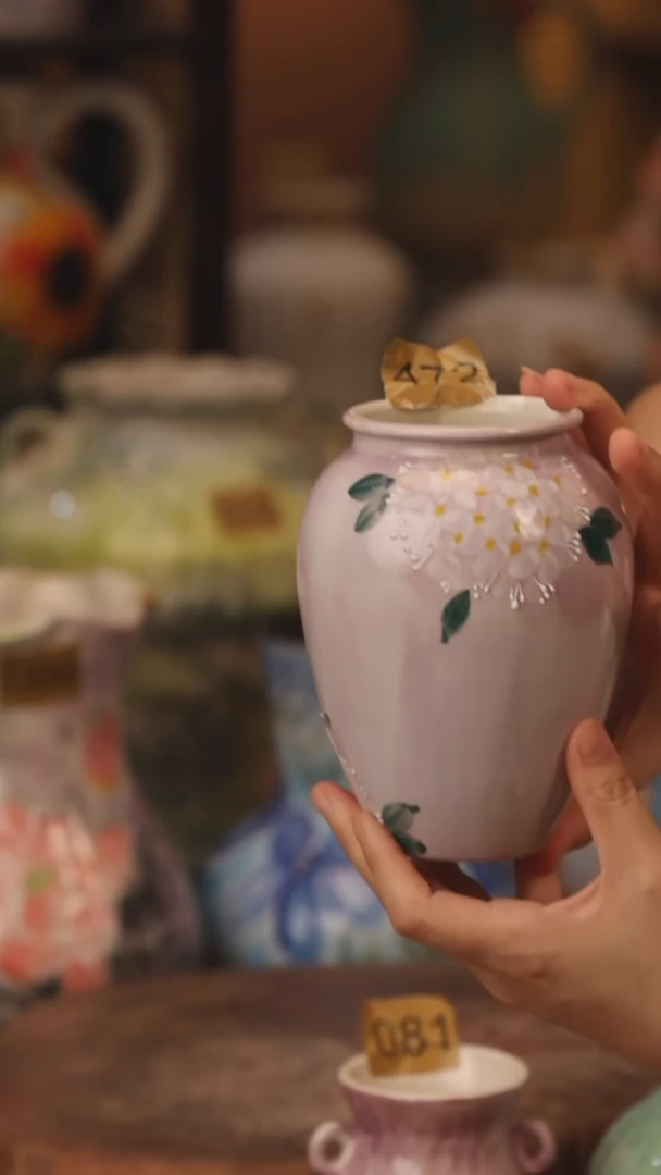 陶瓷472景德镇设计师手作花器摆件侘寂风