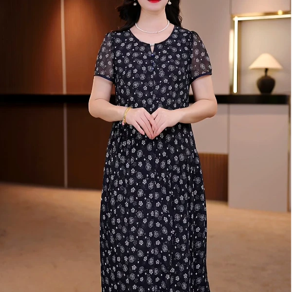 夏季新款大码女装连衣裙遮肉显瘦收腰连衣裙【D1】FY-272