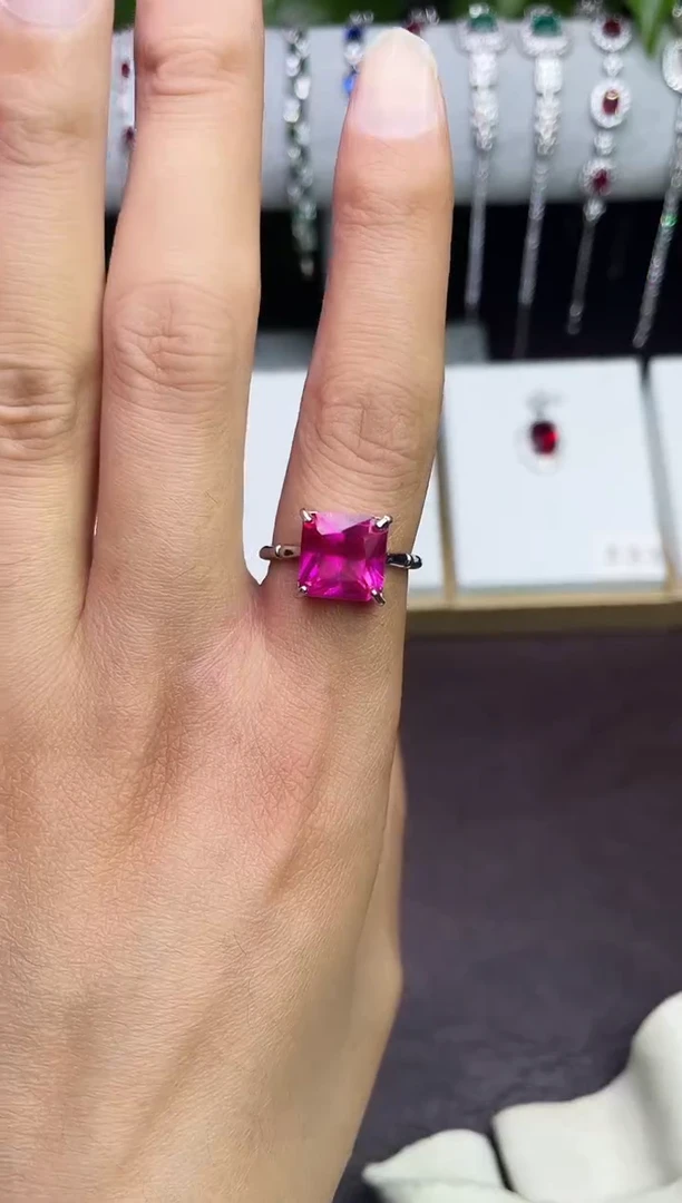 合金合成钻石火龙果戒指