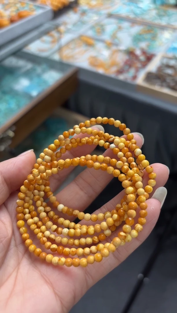 未镶嵌颈饰蜜蜡多样性发一件素圈 花蜡