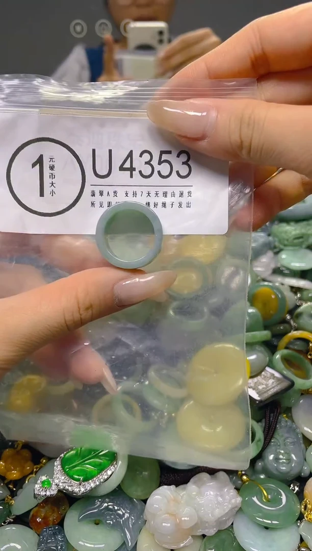 颈饰未镶嵌翡翠17MM/ L /翡翠A货，一件也是批发价