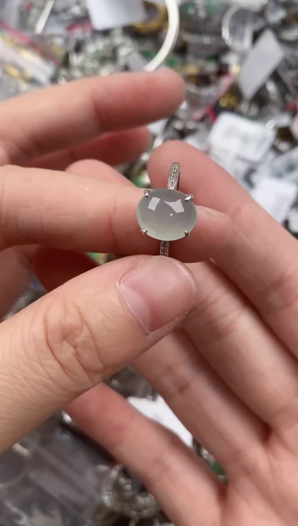 银S925镶嵌戒指翡翠1111      10