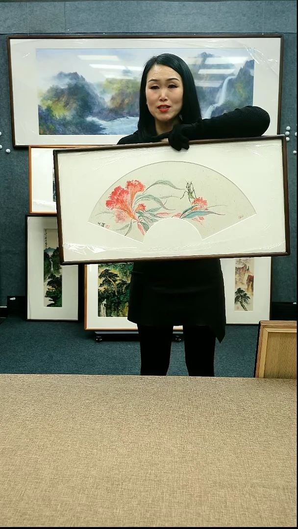 【闪购商品】国画放漏/文诚40*80带框