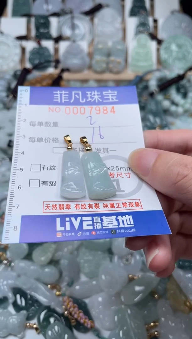 翡翠未镶嵌颈饰00..7984