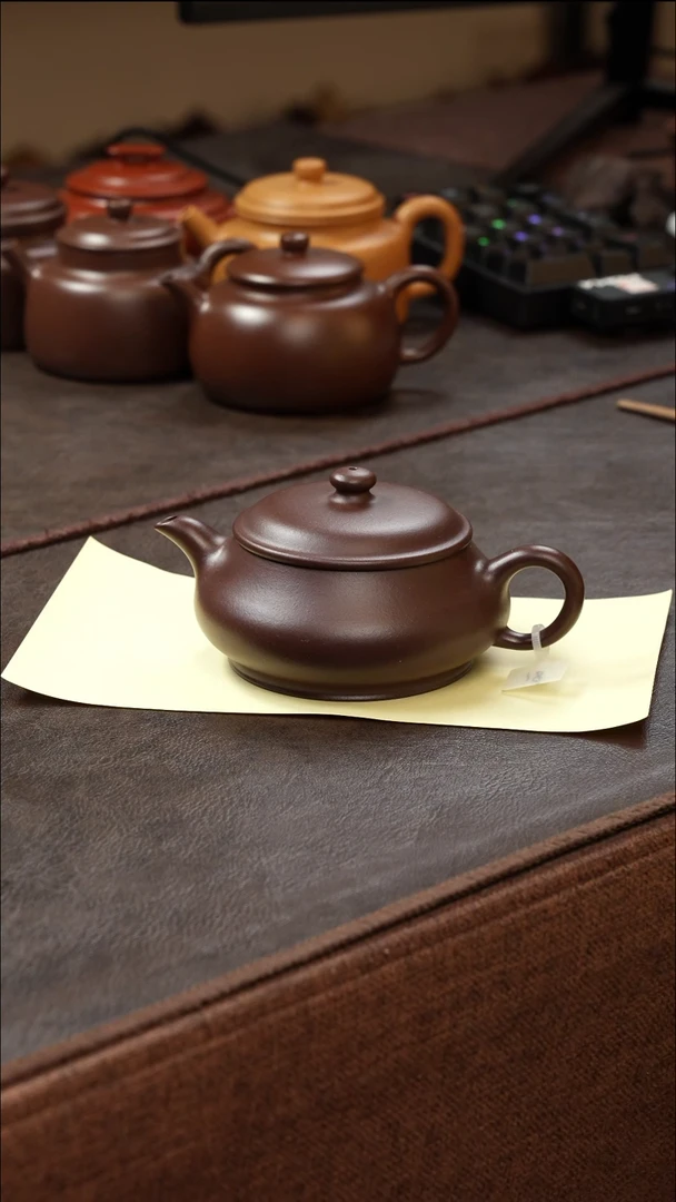 茶壶紫砂壶·23老紫泥明炉175cc