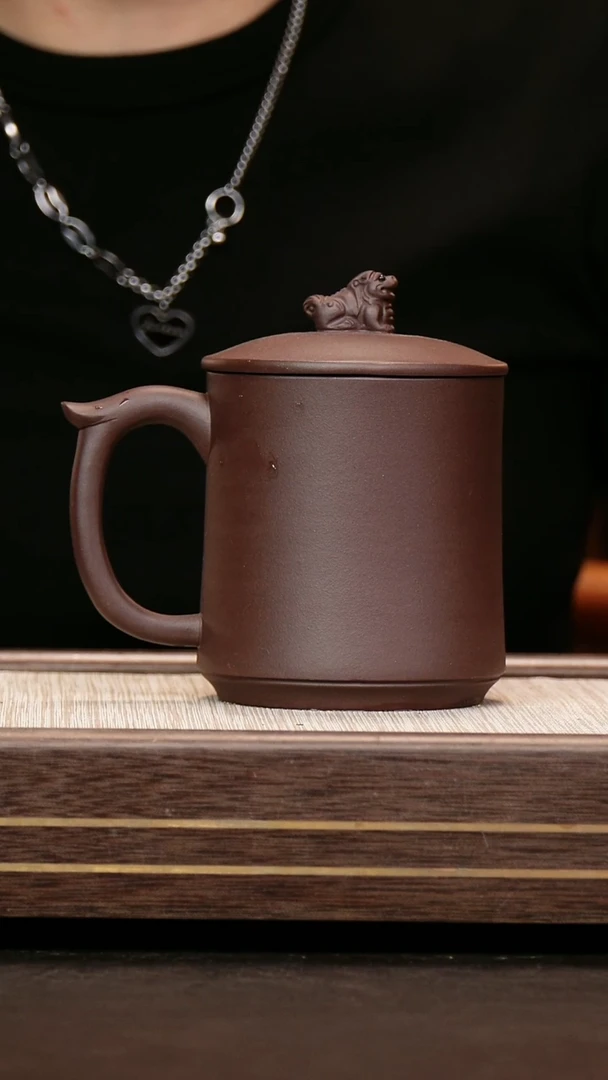 茶壶紫砂深井紫泥 盖杯