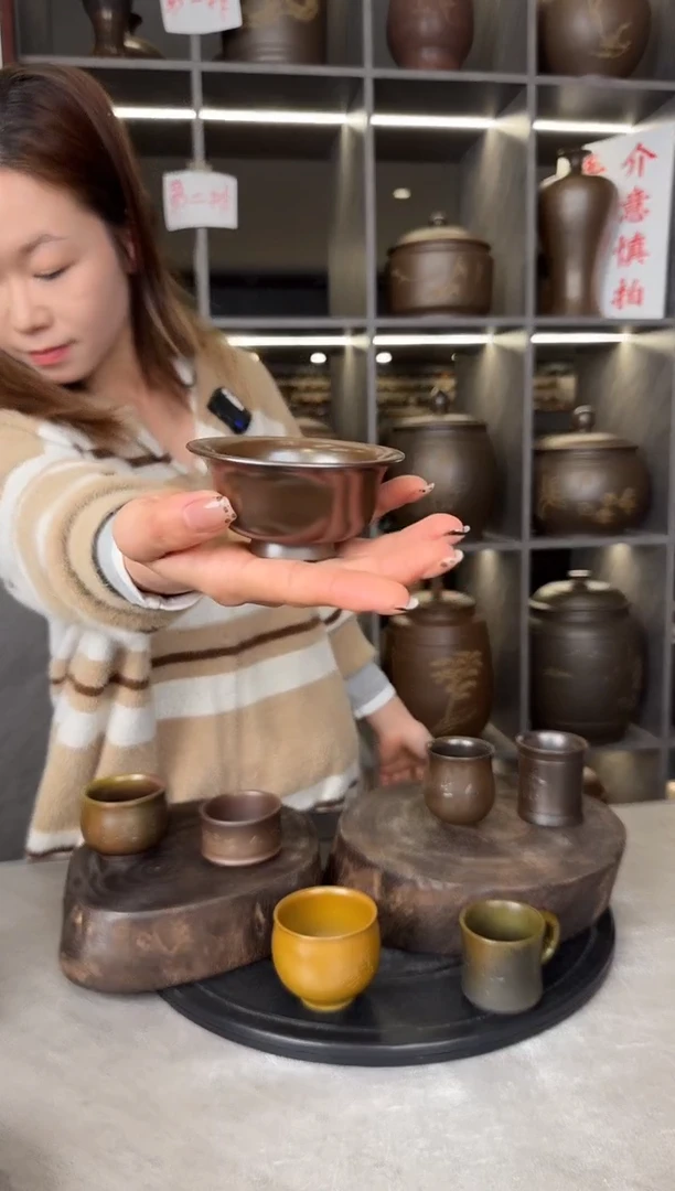【闪购商品】杯白沙滩镇坭兴陶柴烧主人杯