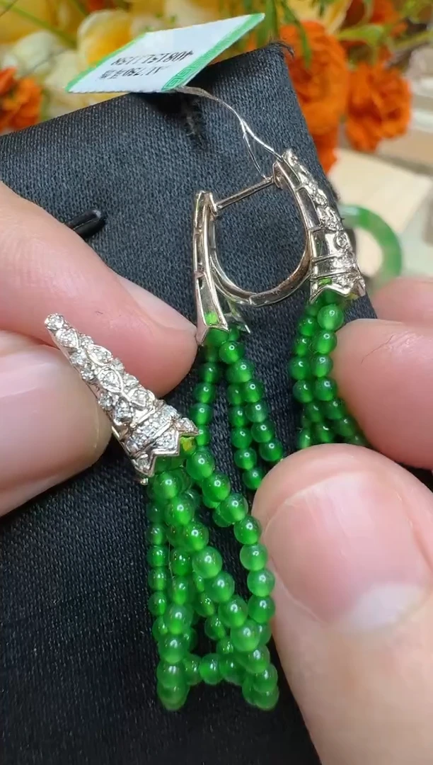 【闪购商品】翡翠耳饰18K金镶嵌多样性团购发一件