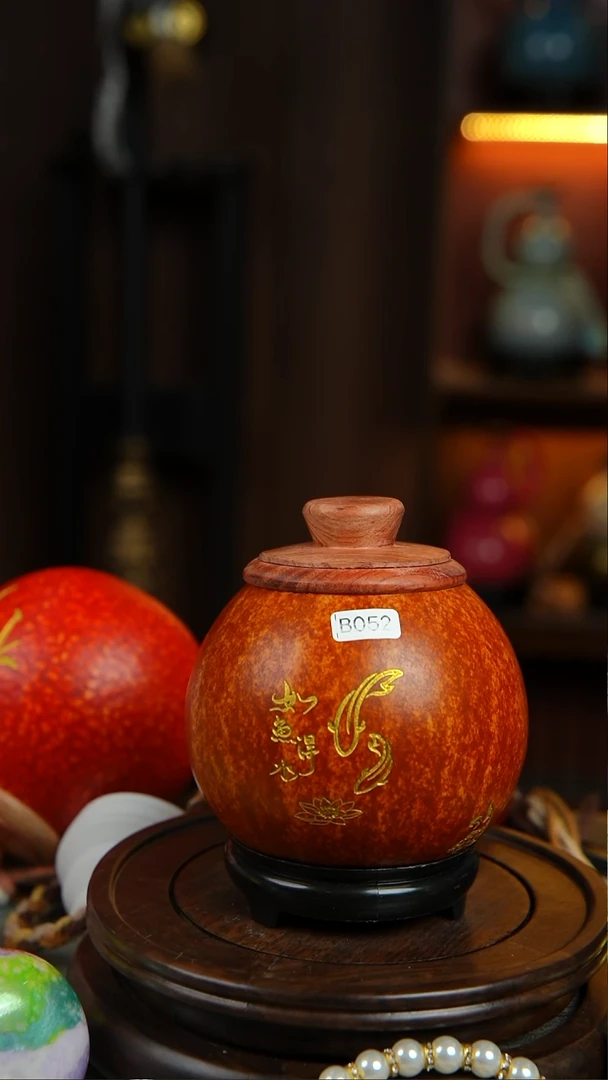 52号非遗大漆葫芦茶叶罐