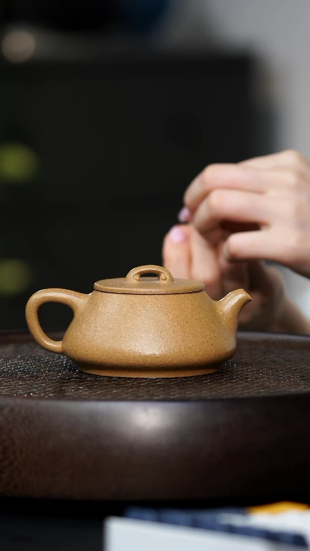 BGZ-0209如意石瓢-粗砂金黄段-175cc