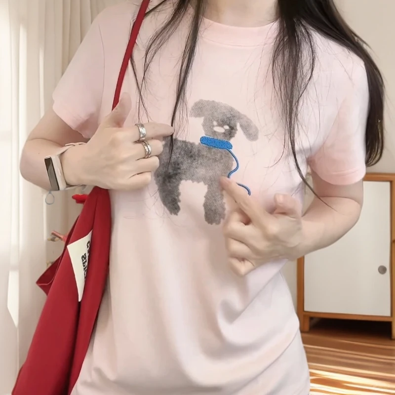 新款休闲风常规T恤设计师时尚潮流C5177