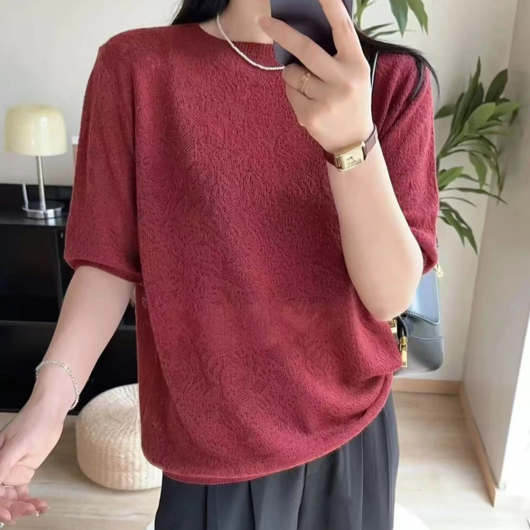 969#新款短袖针织衫显瘦时尚百搭1 84