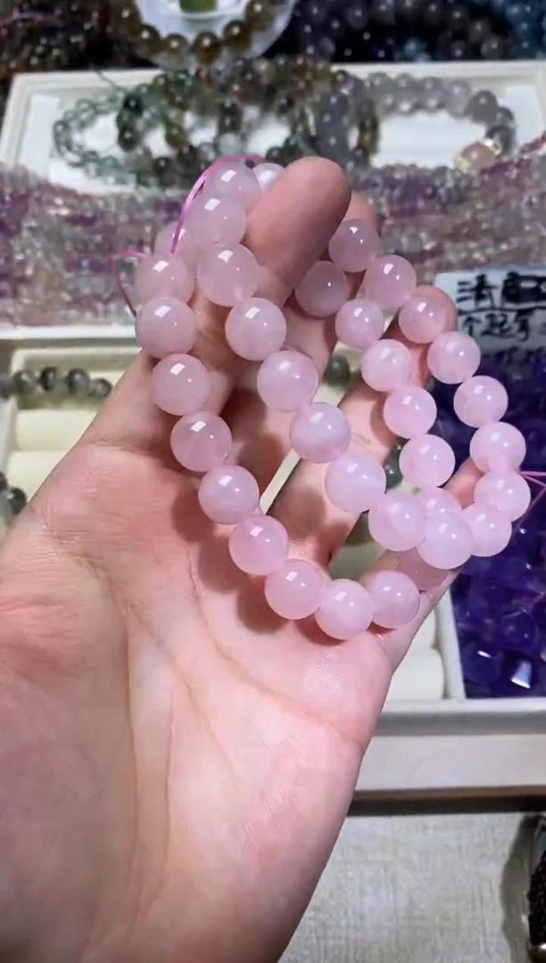 未镶嵌手串水晶粉水晶