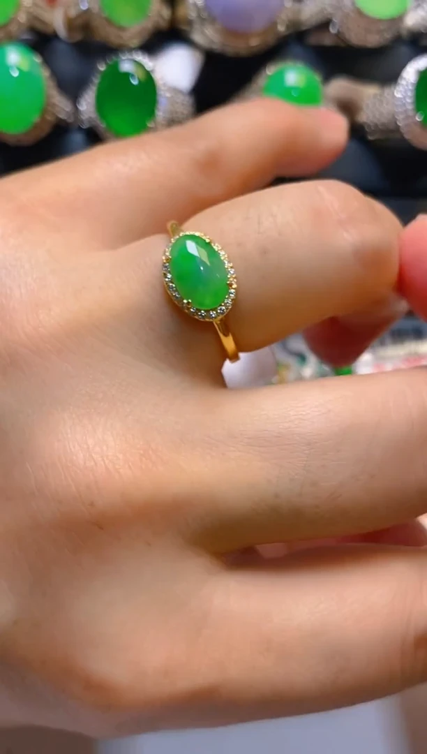 【闪购商品】翡翠耳饰银S925镶嵌天然A货翡翠1