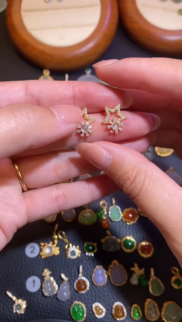 颈饰银S925镶嵌翡翠a货翡翠