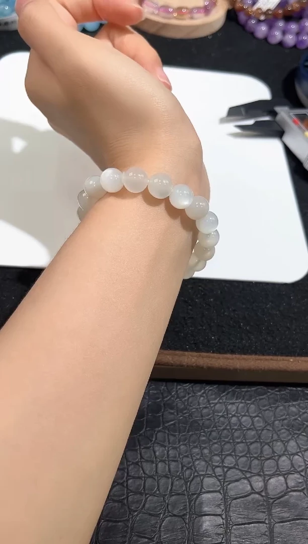 未镶嵌手链水晶51号白月光单圈9+mm