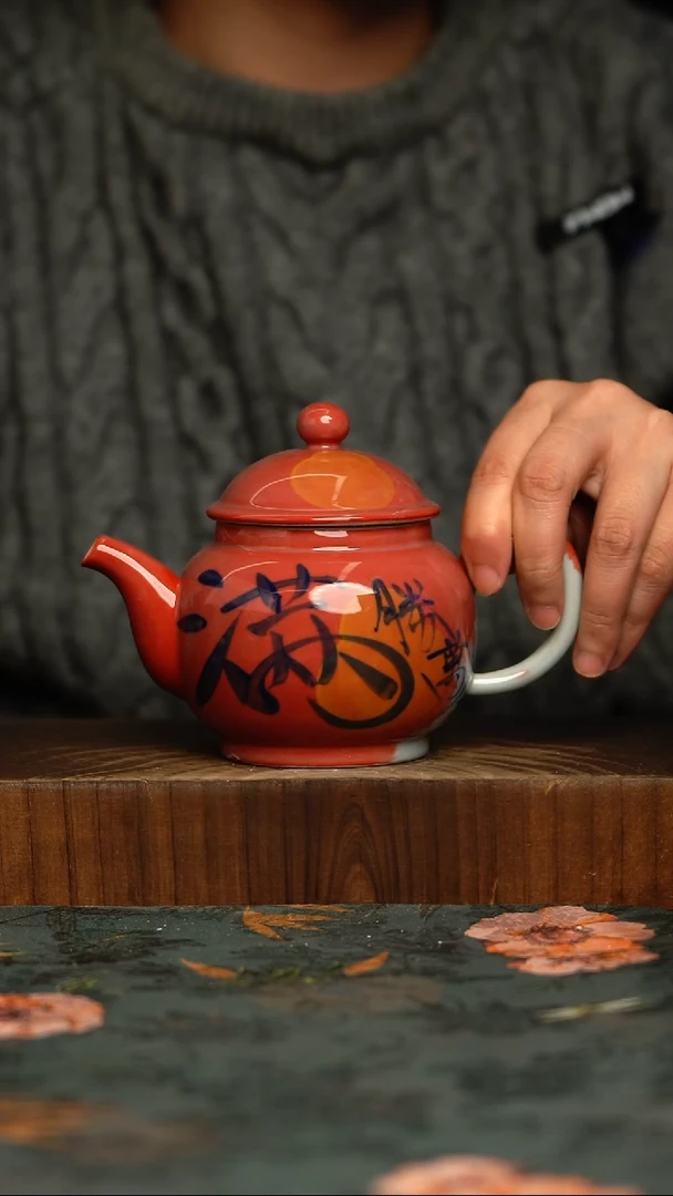 瓷片釉下彩手工手绘同款陶器
