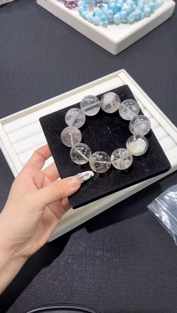 水晶手链未镶嵌61v多样性发其一【1条】默认微瑕22mm