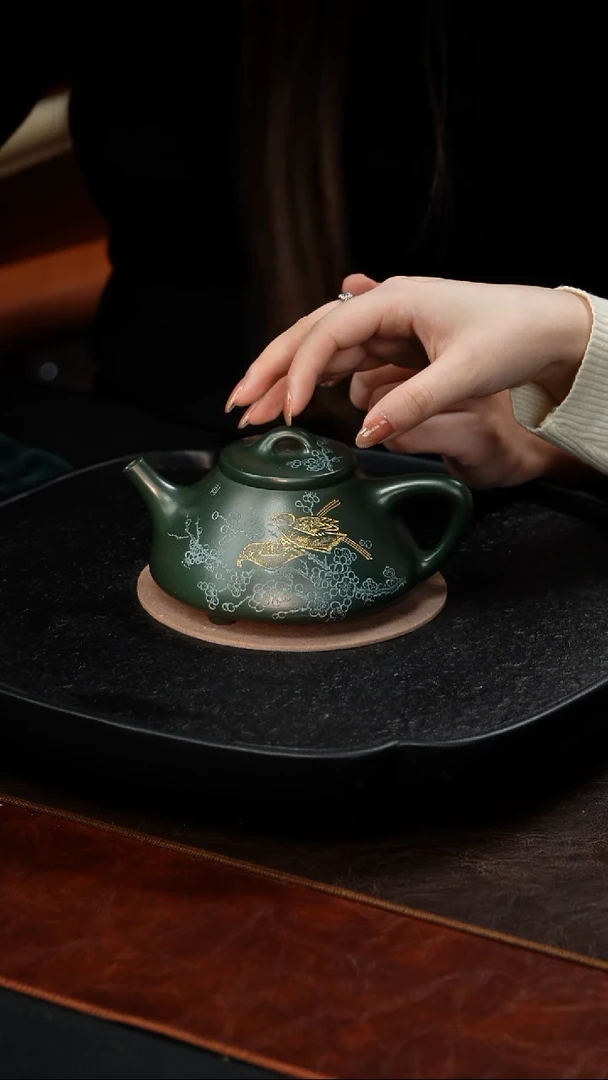 茶壶紫砂邵德华 石瓢74 生竹翠 330毫升