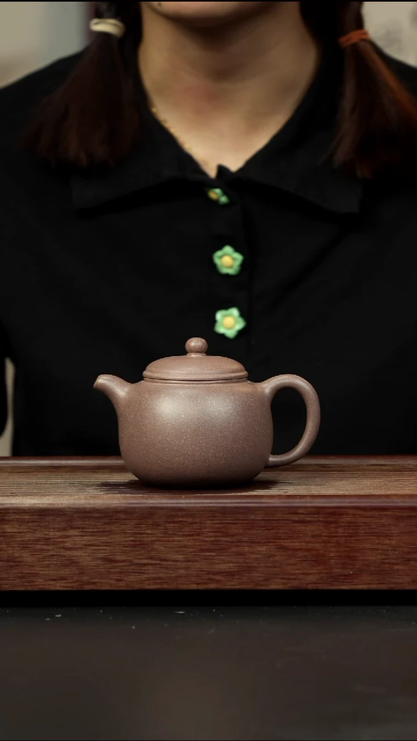 紫砂茶壶桃花泥 匏樽