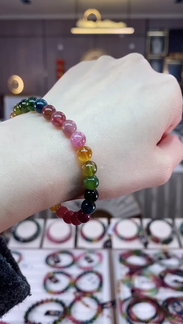 【闪购商品】碧玺单圈手串6mm+未镶嵌一物一证dan